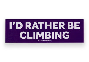 'I'd Rather Be...' Bumper Stickers Climbing