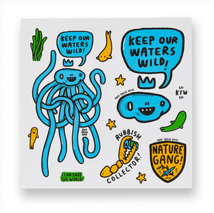 Keep Our Waters Wild Sticker Sheet