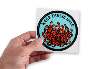 Keep Tassie Wild Waratah Sticker Pack